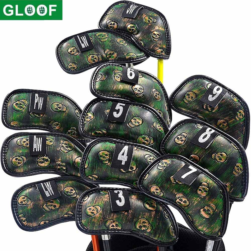 Golf Equipment Kit - 12Pcs Set Penutup Kepala Tongkat Golf